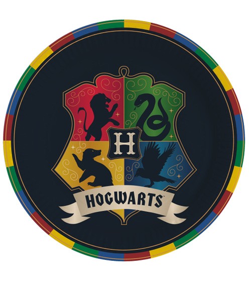 Pappteller "Hogwarts Häuser" - 8 Stück