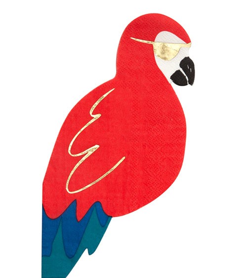 Shape-Servietten "Roter Papagei" - 16 Stück