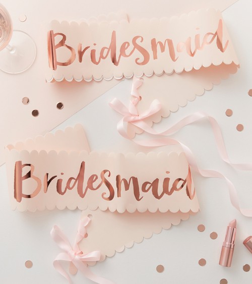 Bridesmaid Schärpen - rosegold - 2 Stück