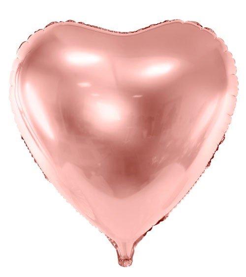 XXL-Herz-Folienballon - rosegold - 72 cm