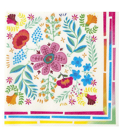 Servietten "Mexican Boho" - Floral - 20 Stück