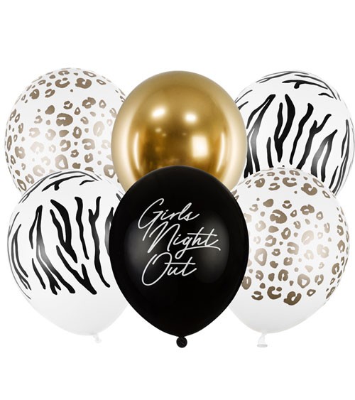 Luftballon-Set "Girls Night Out" - Animalprint - 6 Stück
