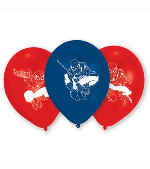 Luftballon-Set "Spider-Man" - blau/rot - 6 Stück