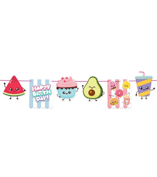 Wimpelgirlande aus Papier "Kawaii Party" - 6 m