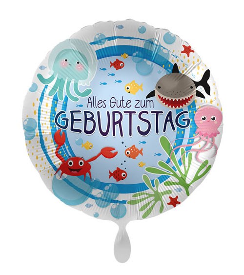 Folienballon "Geburtstag Unterwasserwelt"