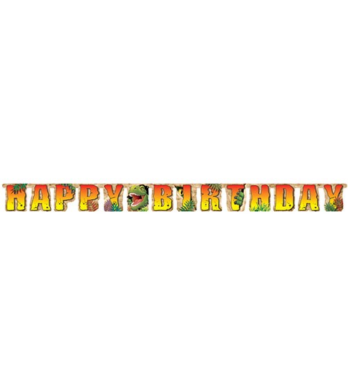 Happy Birthday-Girlande "Dinosaurier"