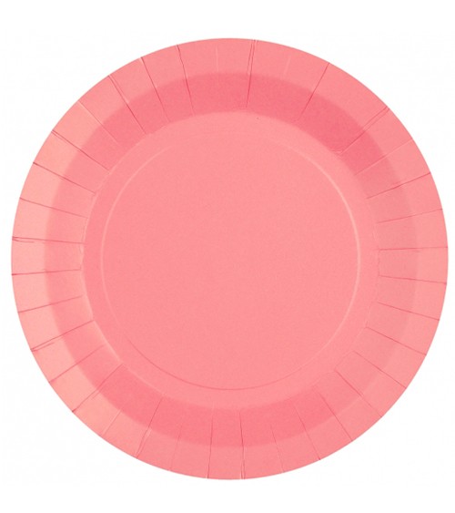 Pappteller - rosa - 10 Stück