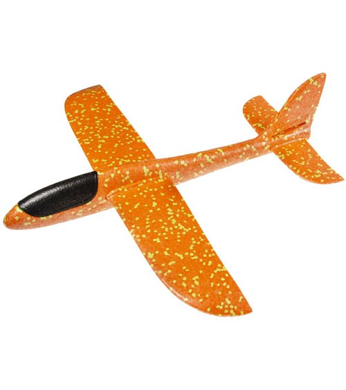 Orangefarbenes Segelflugzeug aus Schaumstoff