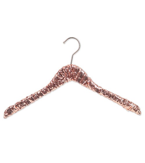 Kleiderbügel mit Pailletten - roségold