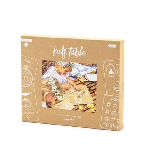 Hochzeits-Activity-Set für 4 Kinder - Kraftpapier - 22-teilig