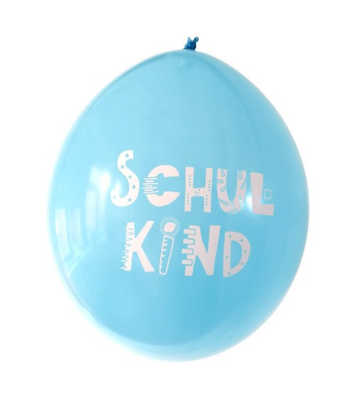 Luftballons "Schulkind" - hellblau - 10 Stück