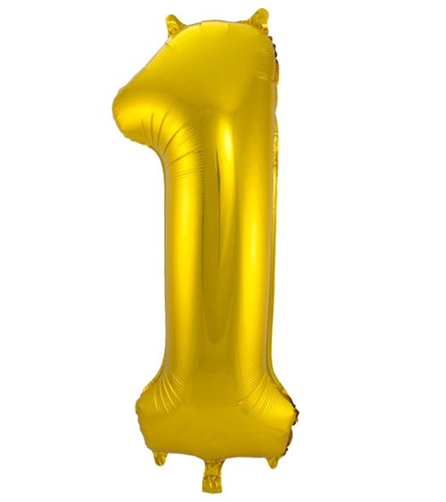 SuperShape Folienballon "1" - gold