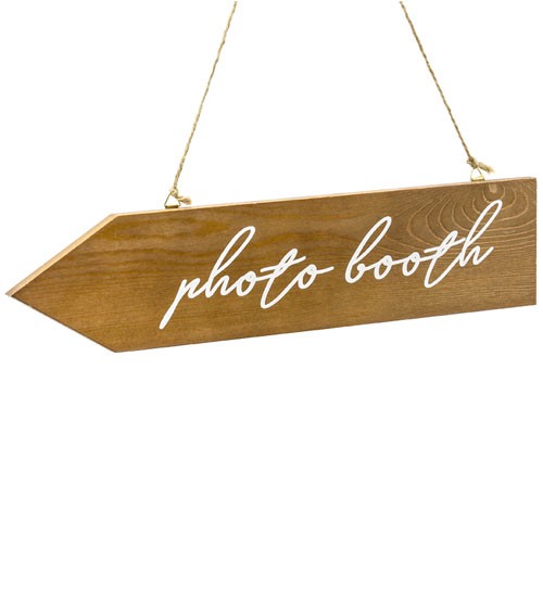 Wegweiser aus Holz "Photo booth" - 36 x 7,5 cm