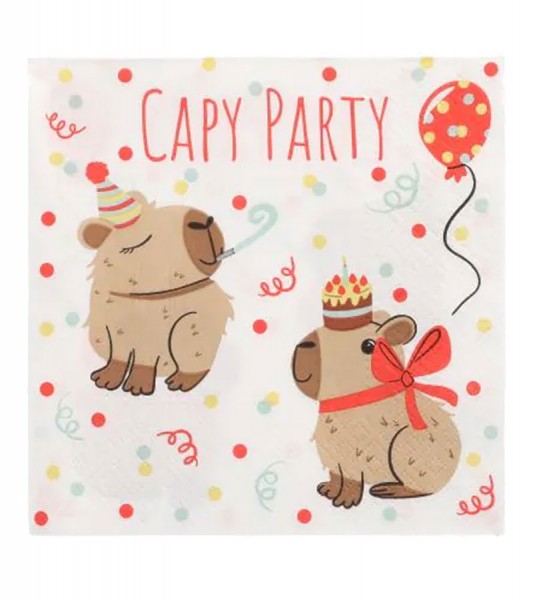 Servietten "Capy Party" - 20 Stück