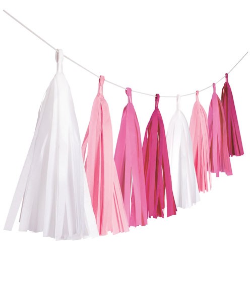 DIY Tasselgirlande "Farbmix Pink" - 3 m