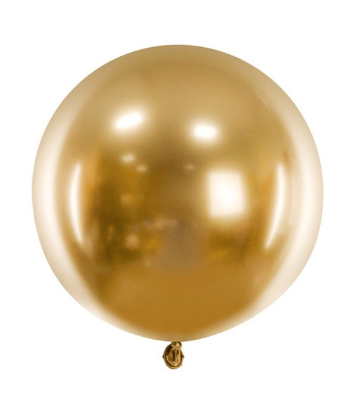 Runder Glossy-Ballon - gold - 60 cm