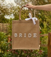 Jute-Tasche mit "Bride"-Schriftzug
