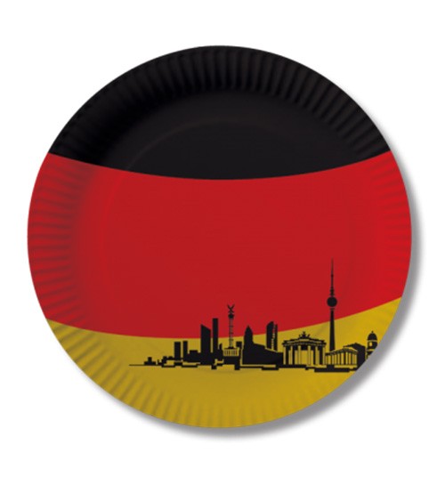 Pappteller "Deutschland" - 10 Stück