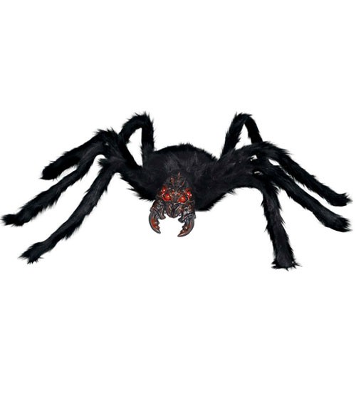 Riesen Deko-Spinne mit roten Augen - 100 cm