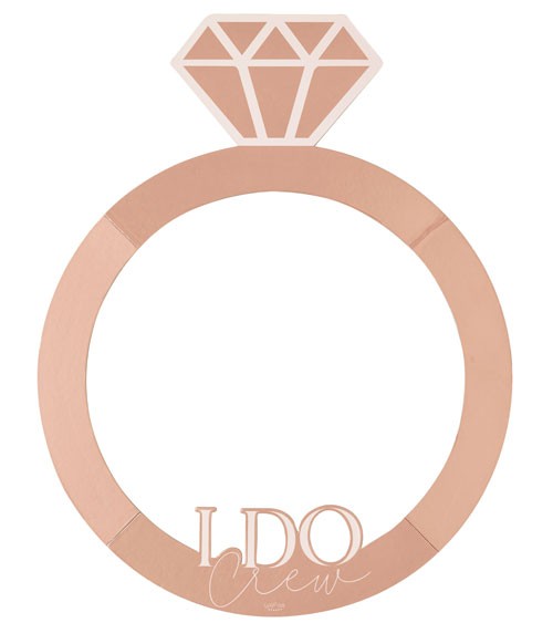Photobooth-Rahmen Diamantring "I do Crew" - 59 x 74 cm