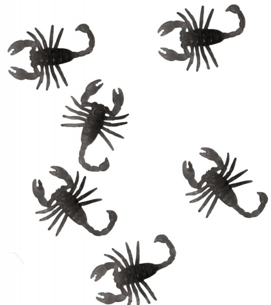 Kleine Skorpione aus Kunststoff - schwarz - 4,5 cm - 8 Stück