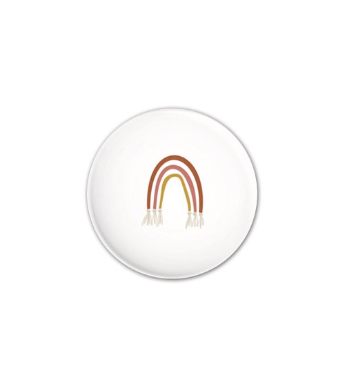 Button "Regenbogen" - orange, pink, senf - 32 mm