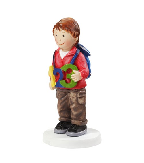Deko-Figur "Junge mit Zahlen" - 4,5 x 8,5 cm