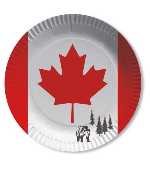Pappteller "Kanada" - 10 Stück