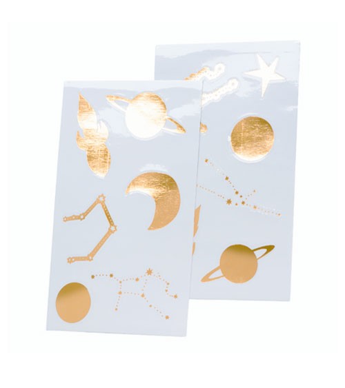 Sticker "Astronaut" - gold - 12-teilig