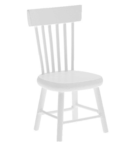 Kleiner Küchenstuhl - weiß - 4,5 x 8,5 x 4 cm
