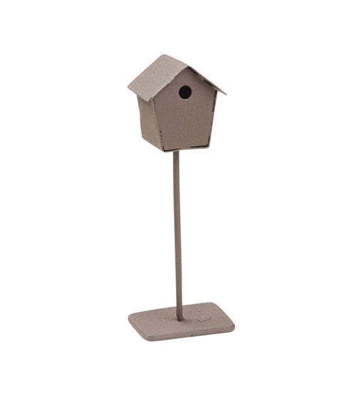 Miniatur Vogelhaus aus Metall - 10 cm