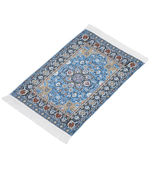 Kleiner Teppich - blau - 15 x 10 cm