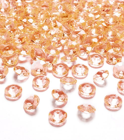 Streudeko "Diamant" - gold-orange - 100 Stück