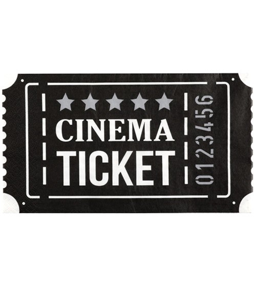 Eintrittskarten-Servietten "Cinema Ticket" - 20 Stück