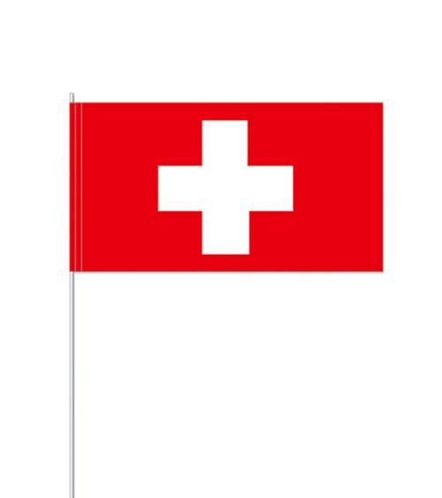 Papierflaggen "Schweiz" - 10 Stück