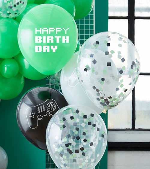 Luftballon-Set "Game On" - Happy Birthday - 5-teilig