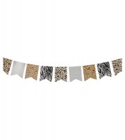 Wimpelgirlande "Animal Print" - 2 m