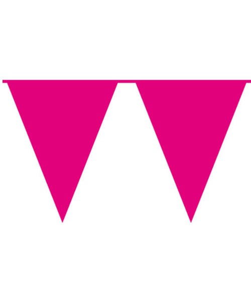 XL-Wimpelgirlande aus Kunststoff - pink - 10 m
