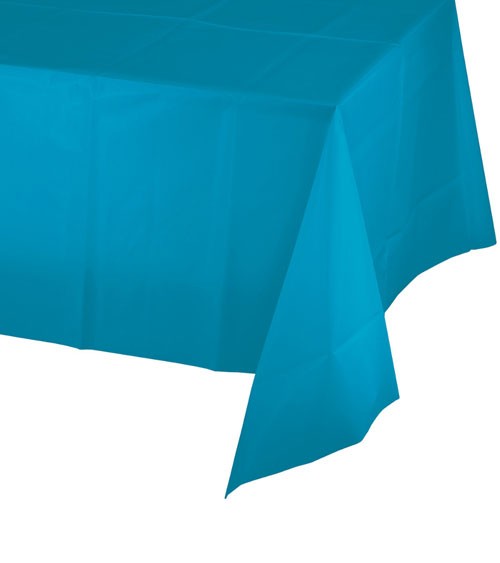 Kunststoff-Tischdecke - türkisblau - 137 x 274 cm