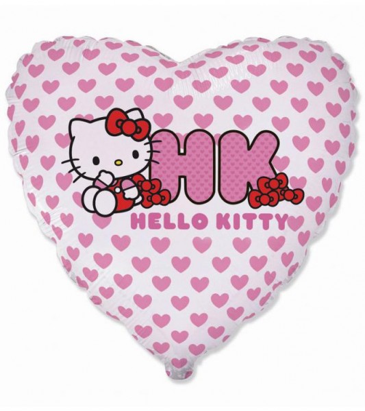 Herz-Folienballon "Hello Kitty" - 45 cm