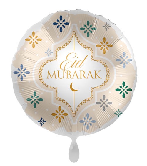 Folienballon "Eid Mubarak" - bunt - 43 cm