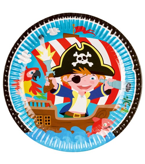 Pappteller "Kleiner Pirat" - 8 Stück