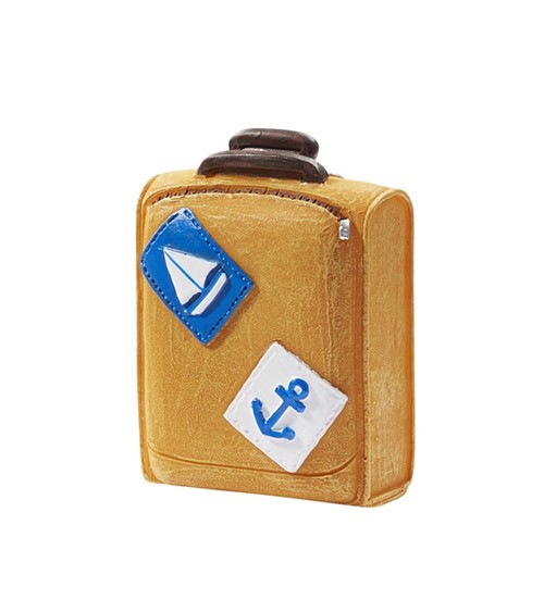 Mini Koffer aus Polyresin - 3,2 x 5,3 x 2 cm