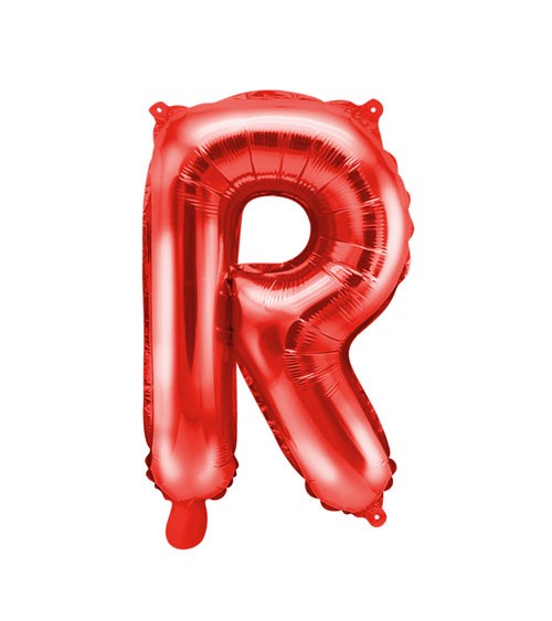 Folienballon Buchstabe "R" - rot - 35 cm