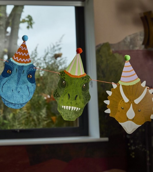 Motivgirlande "Dino Birthday" - 4 m