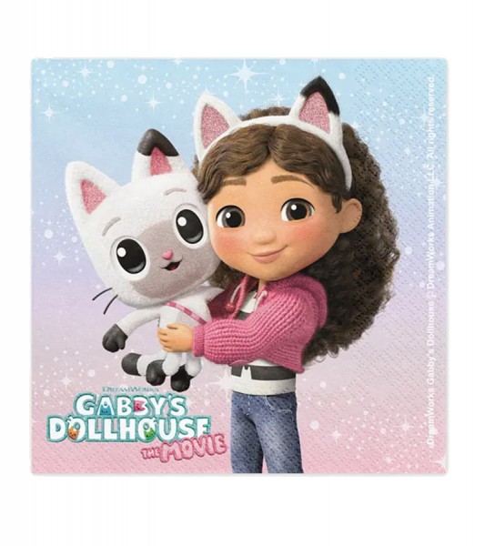 Servietten "Gabby's Dollhouse - The Movie" - 20 Stück