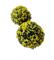 Blühender Busch - gelb - Kunststoff - 1:12 - 3,8 cm