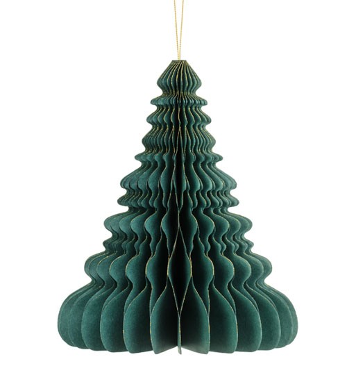 Waben-Weihnachtsbaum - bottle green - 24 cm