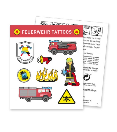 Tattoos "Feuerwehr" - 1 Bogen
