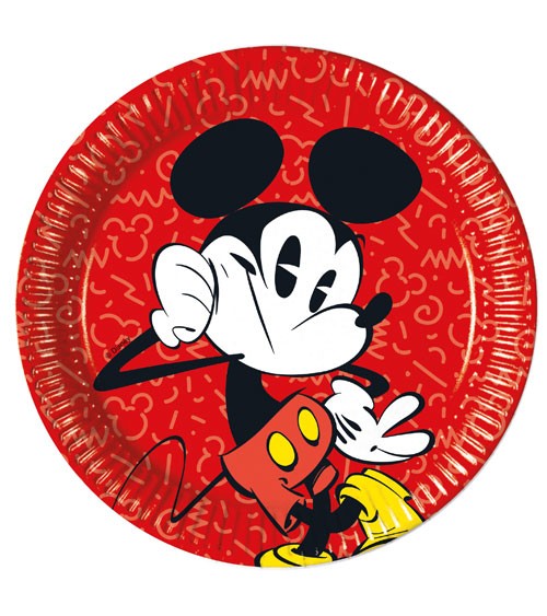 Pappteller "Mickey Mouse Comic" - 8 Stück
